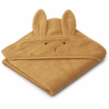 Liewood Økologisk Baby Badehåndklæde Rabbit Mustard